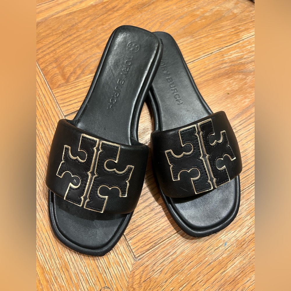Tory Burch double T sport slide